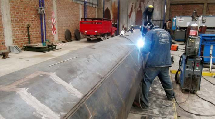 Soldadura en estructura metálica